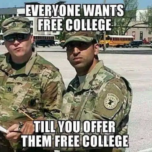 Everyone wants free college until you offer them free college