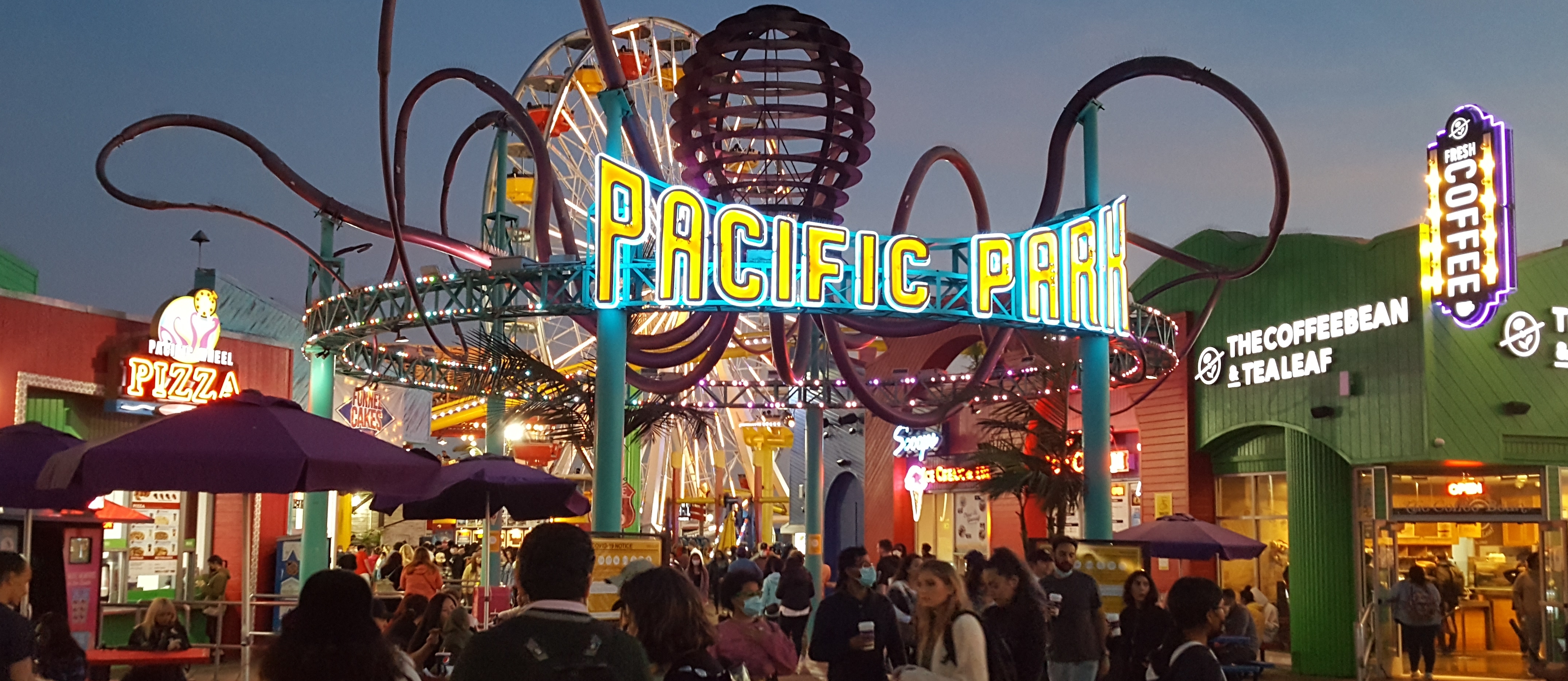 Santa Monica pier Amusement Park October 2021