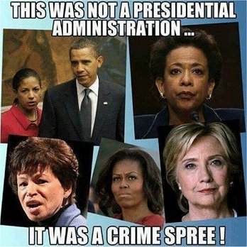 photo collage: Obama administration was a crime spree