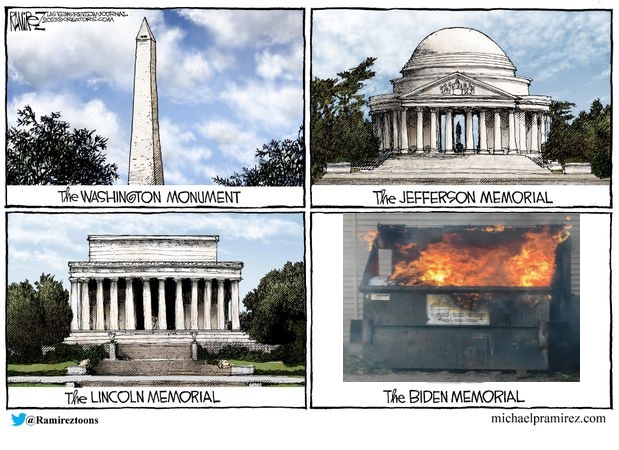 The Biden Memorial = Dumpster fire