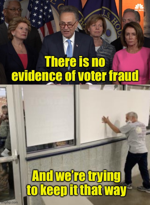 no evidence of election fraud and we're trying to keep it that way