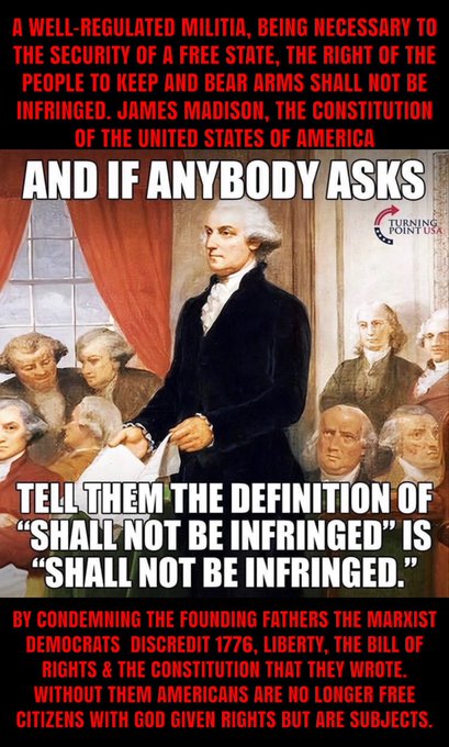 The meaning of 'shall not be infringed' is 'shall not be infringed'