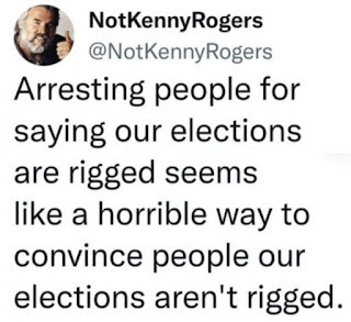 Arresting ppl for saying our elections are rigged seems like a horrible way of convincing them that they are not.